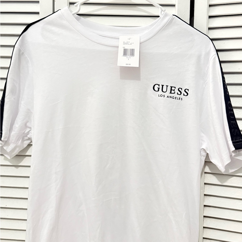 Guess White and Black Men's Shirt
